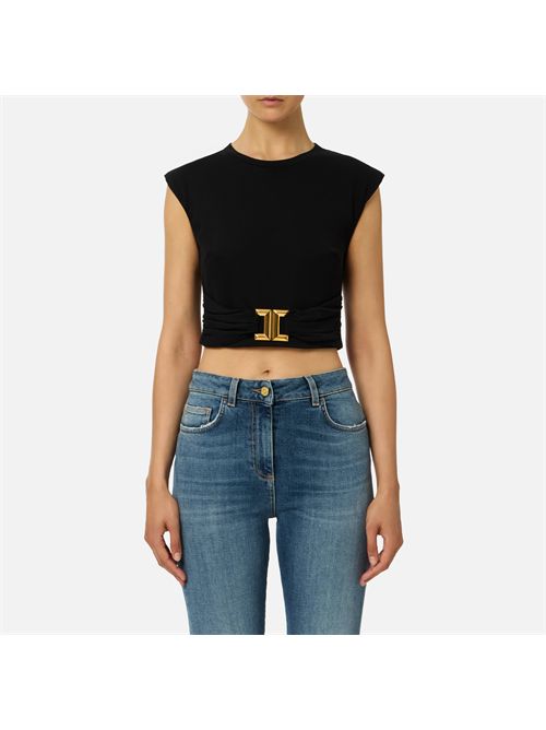 T-shirt in jersey di cotone con logo gioiello ELISABETTA FRANCHI | MA01656E2/110